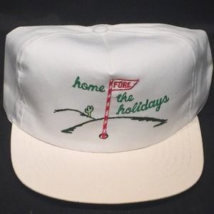 White and Cream Golf Hat